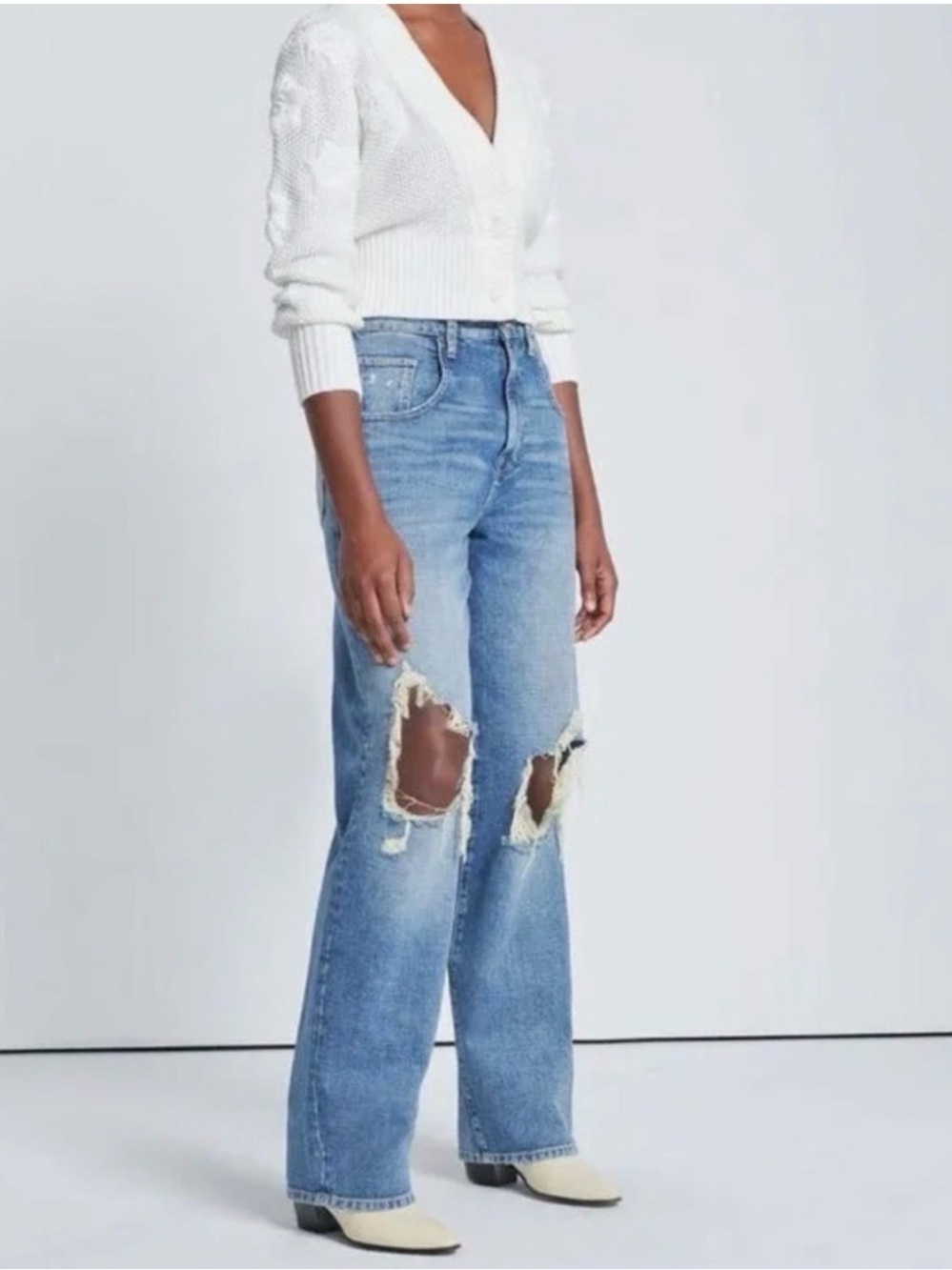 7 For All Mankind The Jennifer 90's Baggy Jeans High Rise Distressed: 28